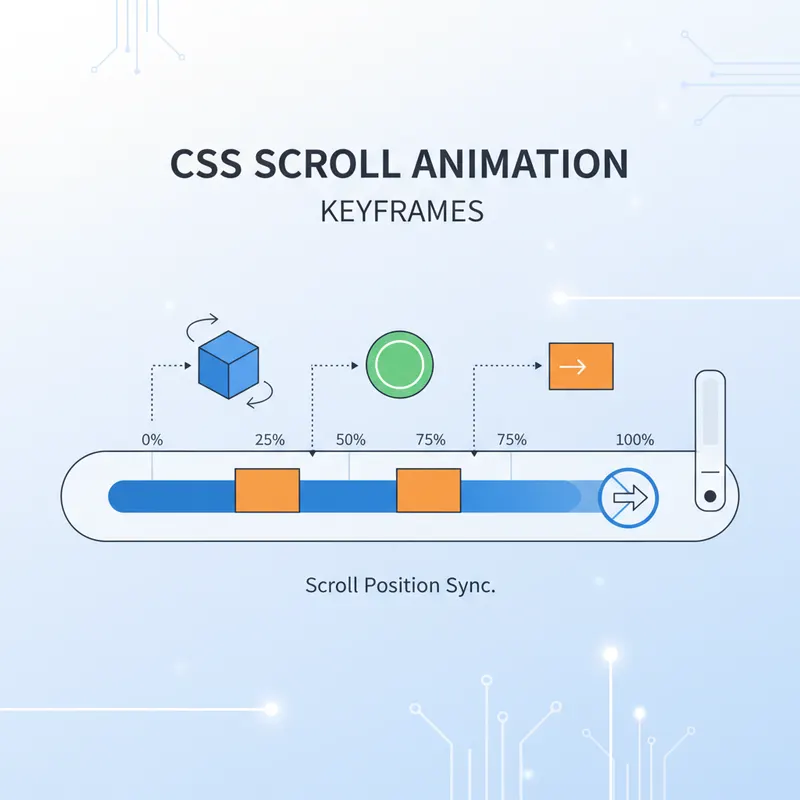 Schema du principe de scroll timeline en CSS