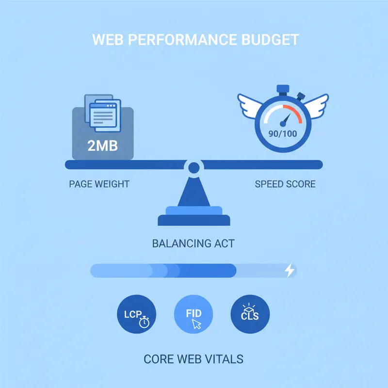 Tableau de bord de performance web avec metriques Core Web Vitals