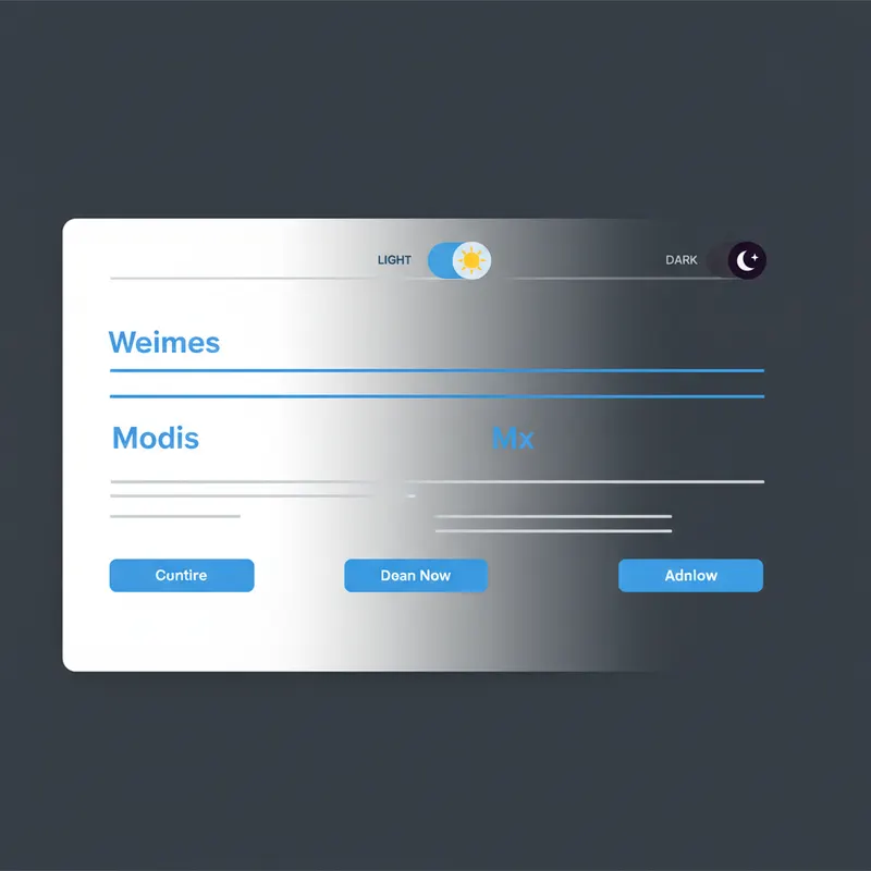 Interface web en mode sombre avec hierarchie de couleurs et contrastes equilibres