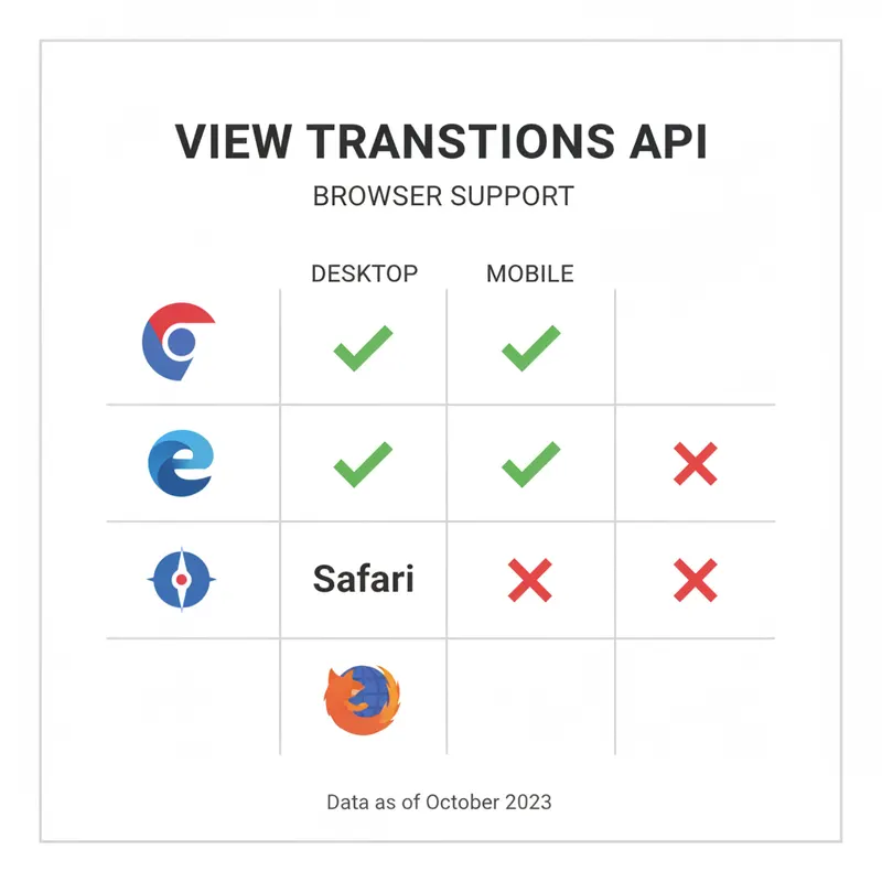 Integration des View Transitions dans Astro, Next.js et autres frameworks